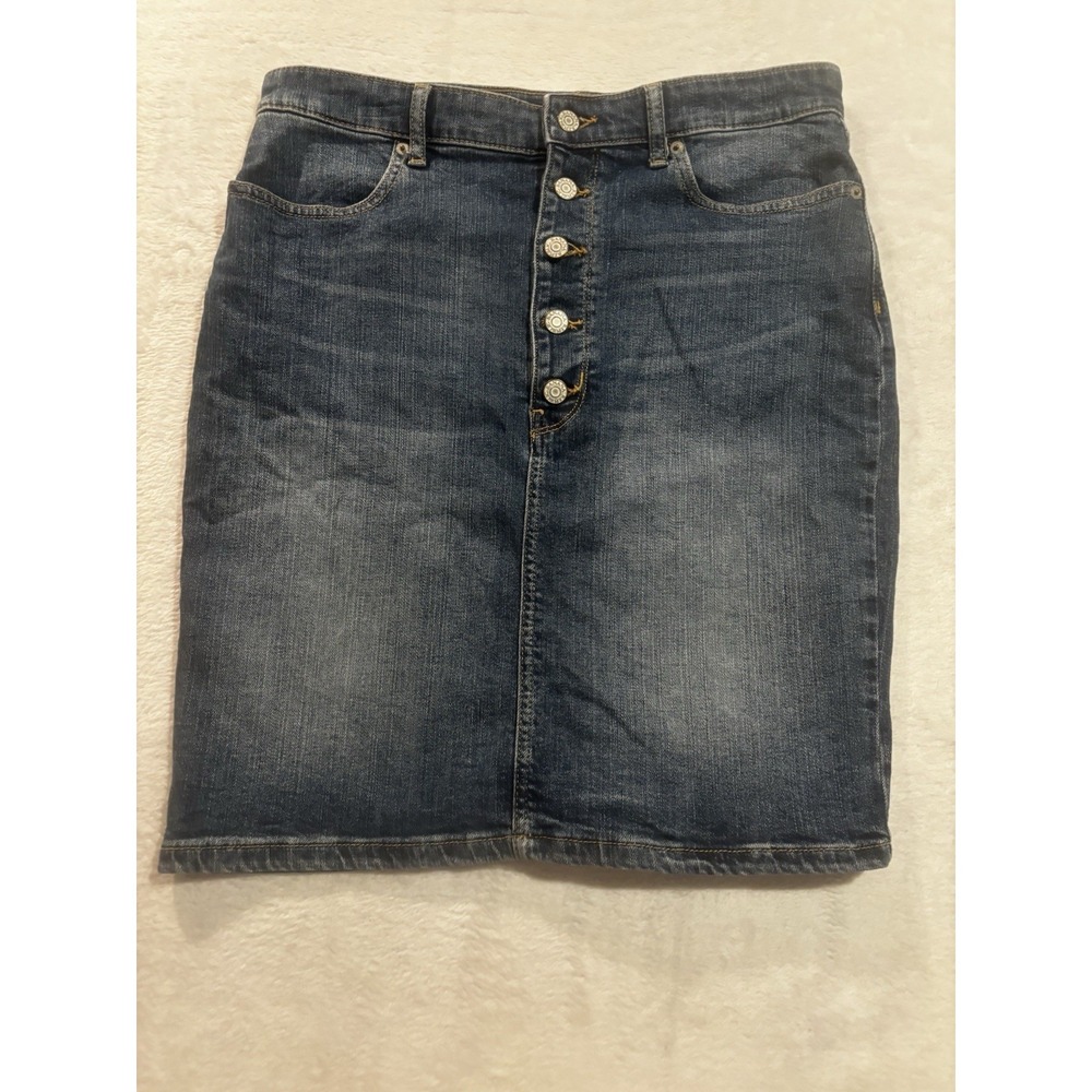Banana Republic Jean Skirt 30/10 Denim Button Fly Western Y2k‎ 90s Cowgirl Boho